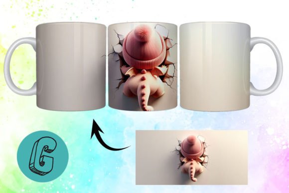 3D Valentine Dragon 3D Mug Wrap (02)