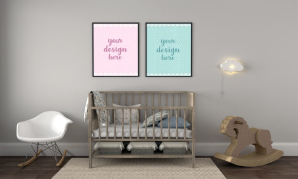 Create Stunning Displays with a 3D Rendering Room for Kids Empty Frame