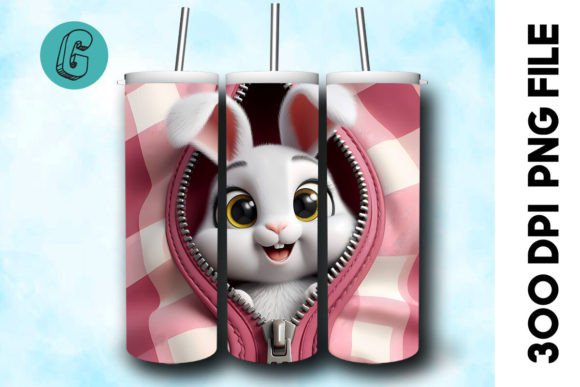 Rabbit 3D Valentine Tumbler Wrap (27)