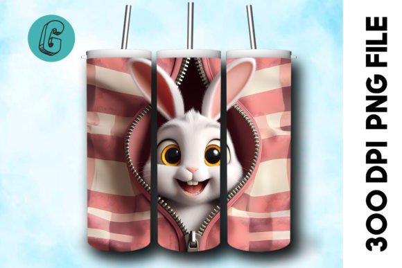 Rabbit 3D Valentine Tumbler Wrap: A Premium Design Asset
