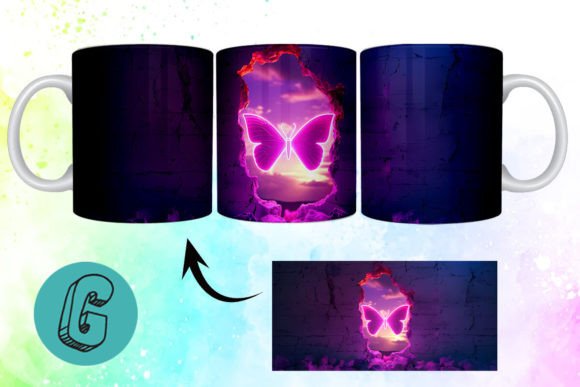 Unleash Creativity with the 3D Fantasy Butterfly Mug Wrap Break 04